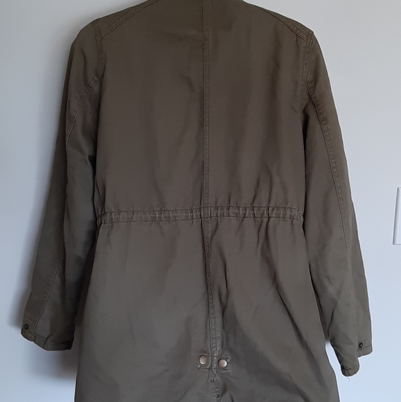 La Chapelle Sport Hunter Green Jacket Zipper Snap Front Removable Lining Size 36 - Picture 4 of 8